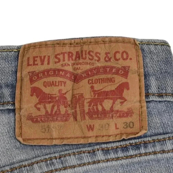 Levi's Men's 511 Slim Fit Light Wash Jeans  Distressed Ripped Knee 30x30 - Picture 6 of 13